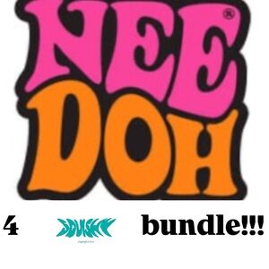 NeeDoh  4 squish MYSTERY BUNDLE!!!!!!💞💜✨💚🧊🐶🐱🪼🍰💎🤯⁉️⁉️⁉️⁉️